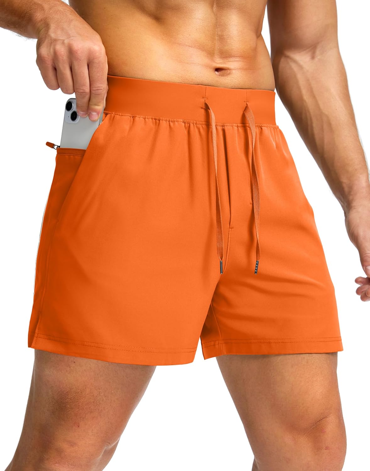 Soothfeel Men's Running Shorts with Zipper Pockets 9"/ 7"/ 5" Quick Dry Eight Basketball Gym Workout Athletic Shorts