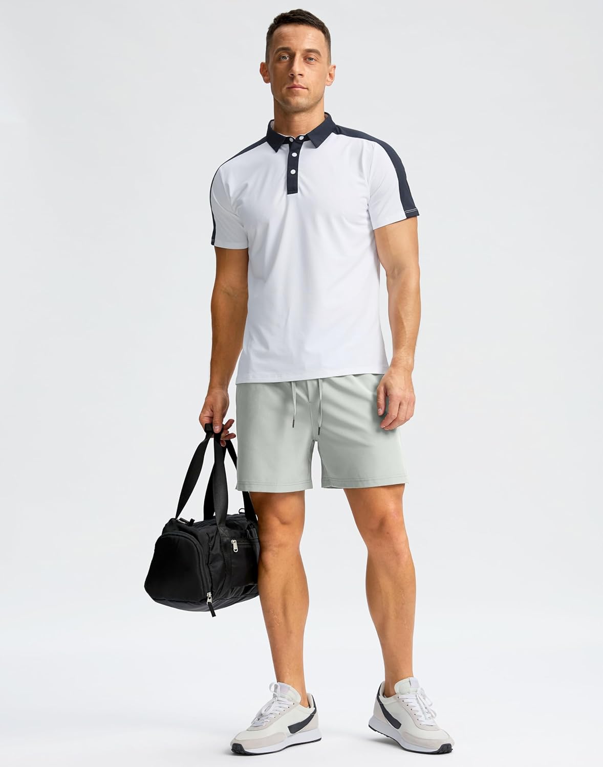 Soothfeel Men's Running Shorts with Zipper Pockets 9"/ 7"/ 5" Quick Dry Eight Basketball Gym Workout Athletic Shorts
