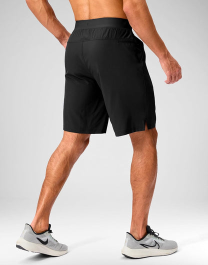 Soothfeel Men's Running Shorts with Zipper Pockets 9"/ 7"/ 5" Quick Dry Eight Basketball Gym Workout Athletic Shorts
