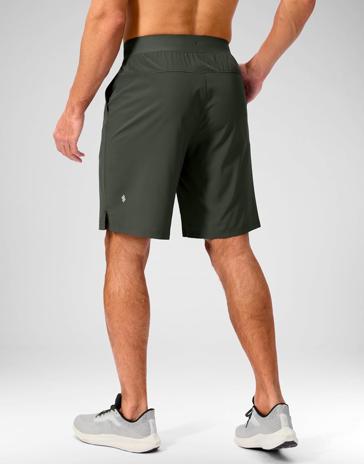 Soothfeel Men's Running Shorts with Zipper Pockets 9"/ 7"/ 5" Quick Dry Eight Basketball Gym Workout Athletic Shorts