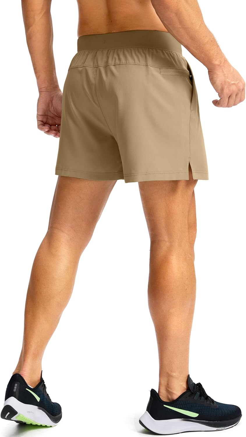 Soothfeel Men's Running Shorts with Zipper Pockets 9"/ 7"/ 5" Quick Dry Eight Basketball Gym Workout Athletic Shorts