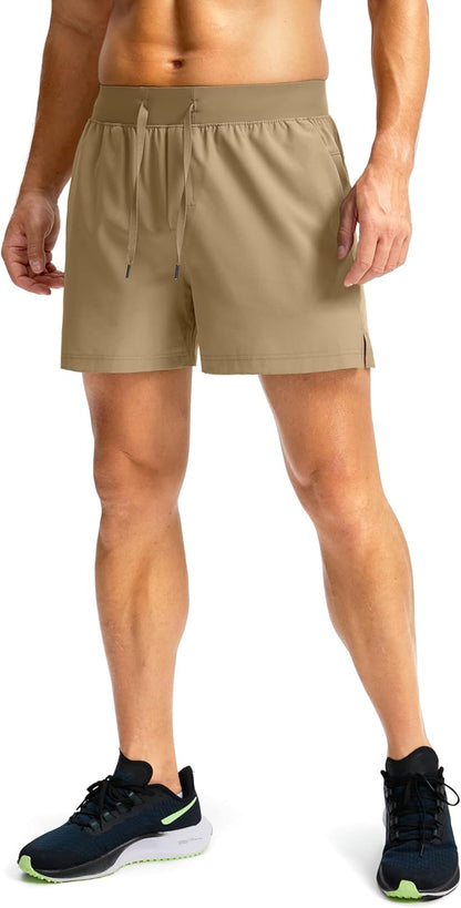Soothfeel Men's Running Shorts with Zipper Pockets 9"/ 7"/ 5" Quick Dry Eight Basketball Gym Workout Athletic Shorts
