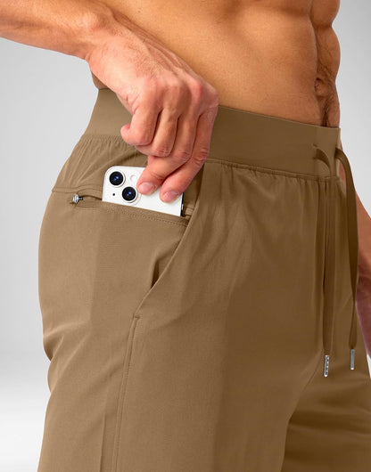 Soothfeel Men's Running Shorts with Zipper Pockets 9"/ 7"/ 5" Quick Dry Eight Basketball Gym Workout Athletic Shorts