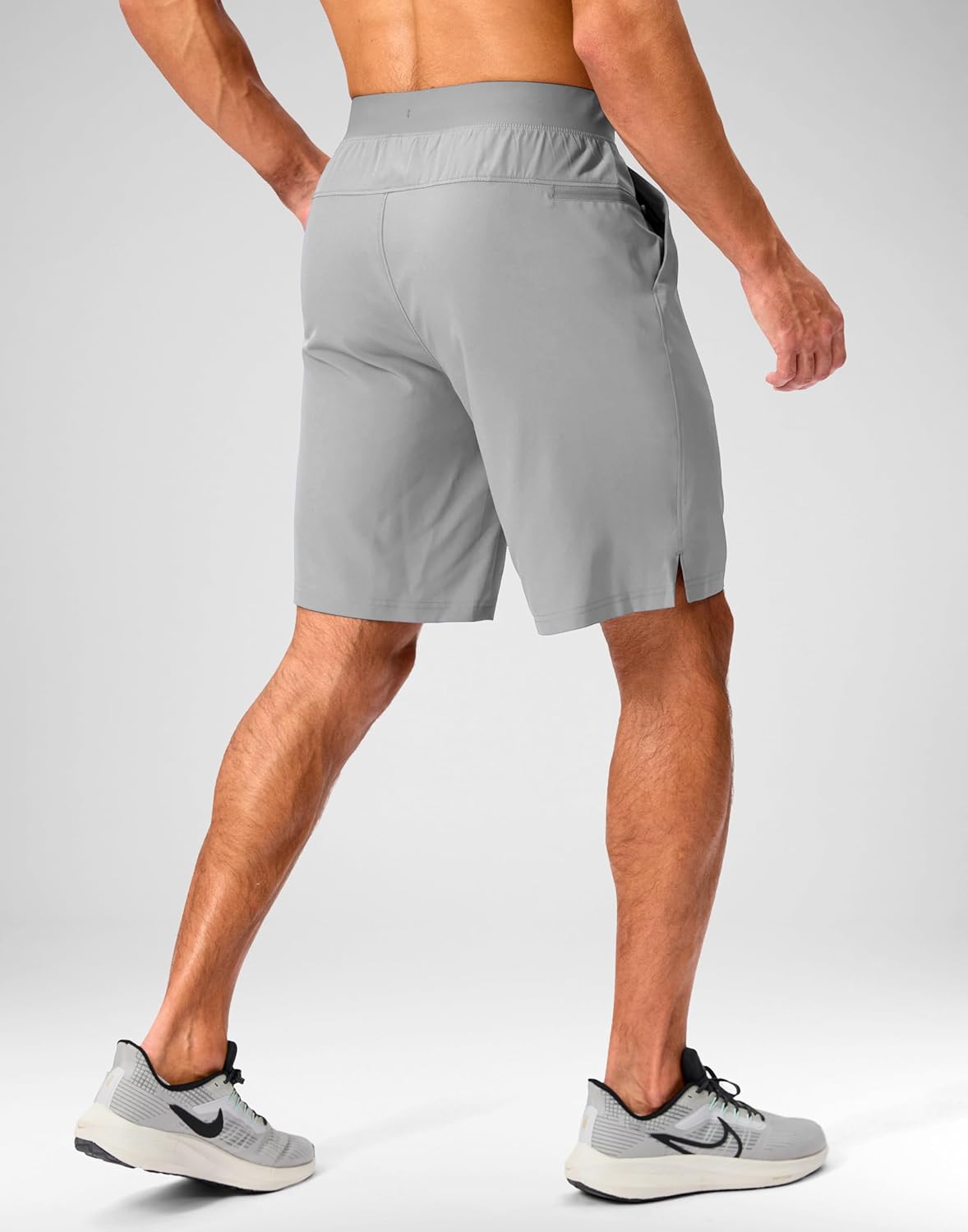 Soothfeel Men's Running Shorts with Zipper Pockets 9"/ 7"/ 5" Quick Dry Eight Basketball Gym Workout Athletic Shorts
