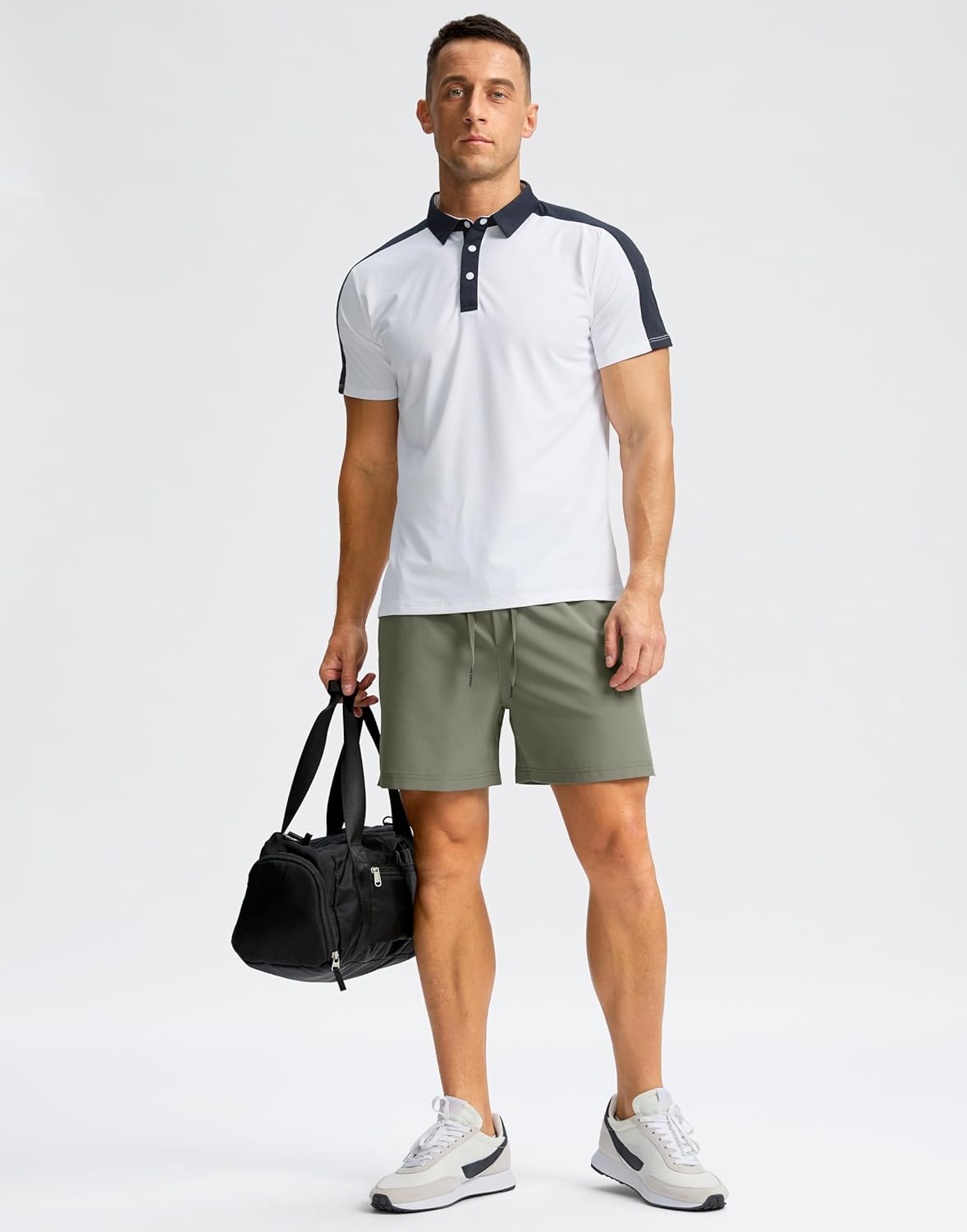 Soothfeel Men's Running Shorts with Zipper Pockets 9"/ 7"/ 5" Quick Dry Eight Basketball Gym Workout Athletic Shorts