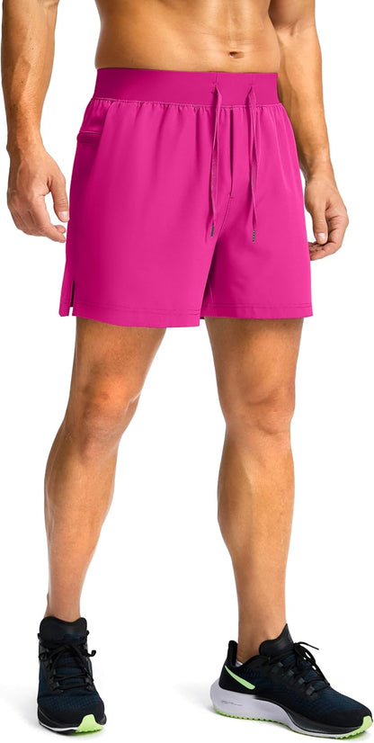 Soothfeel Men's Running Shorts with Zipper Pockets 9"/ 7"/ 5" Quick Dry Eight Basketball Gym Workout Athletic Shorts