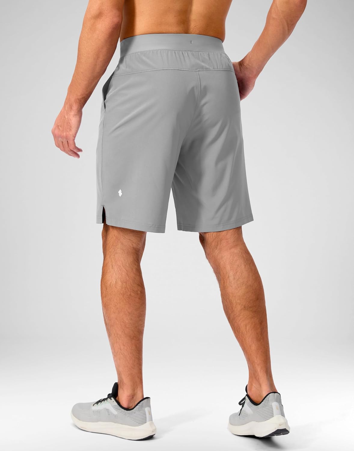 Soothfeel Men's Running Shorts with Zipper Pockets 9"/ 7"/ 5" Quick Dry Eight Basketball Gym Workout Athletic Shorts