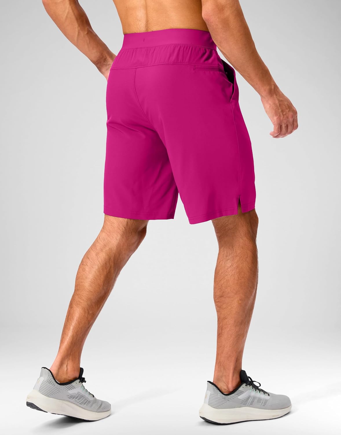 Soothfeel Men's Running Shorts with Zipper Pockets 9"/ 7"/ 5" Quick Dry Eight Basketball Gym Workout Athletic Shorts