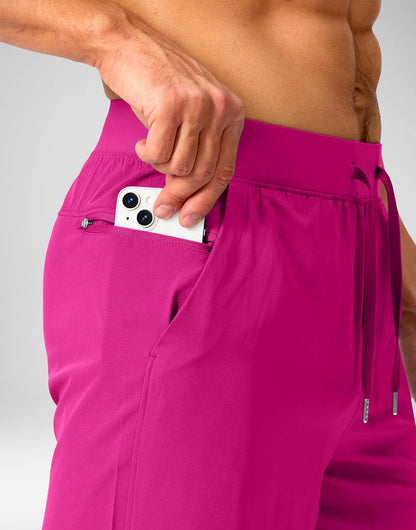 Soothfeel Men's Running Shorts with Zipper Pockets 9"/ 7"/ 5" Quick Dry Eight Basketball Gym Workout Athletic Shorts