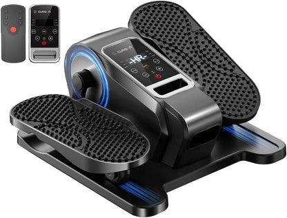 Under Desk Elliptical Machine Seated Pedal Exerciser | Quiet Leg Exerciser While Sitting, Mini Portable Leg Exercise Machine with Remote, Adjustable 12-Speeds, Manual & Auto Mode