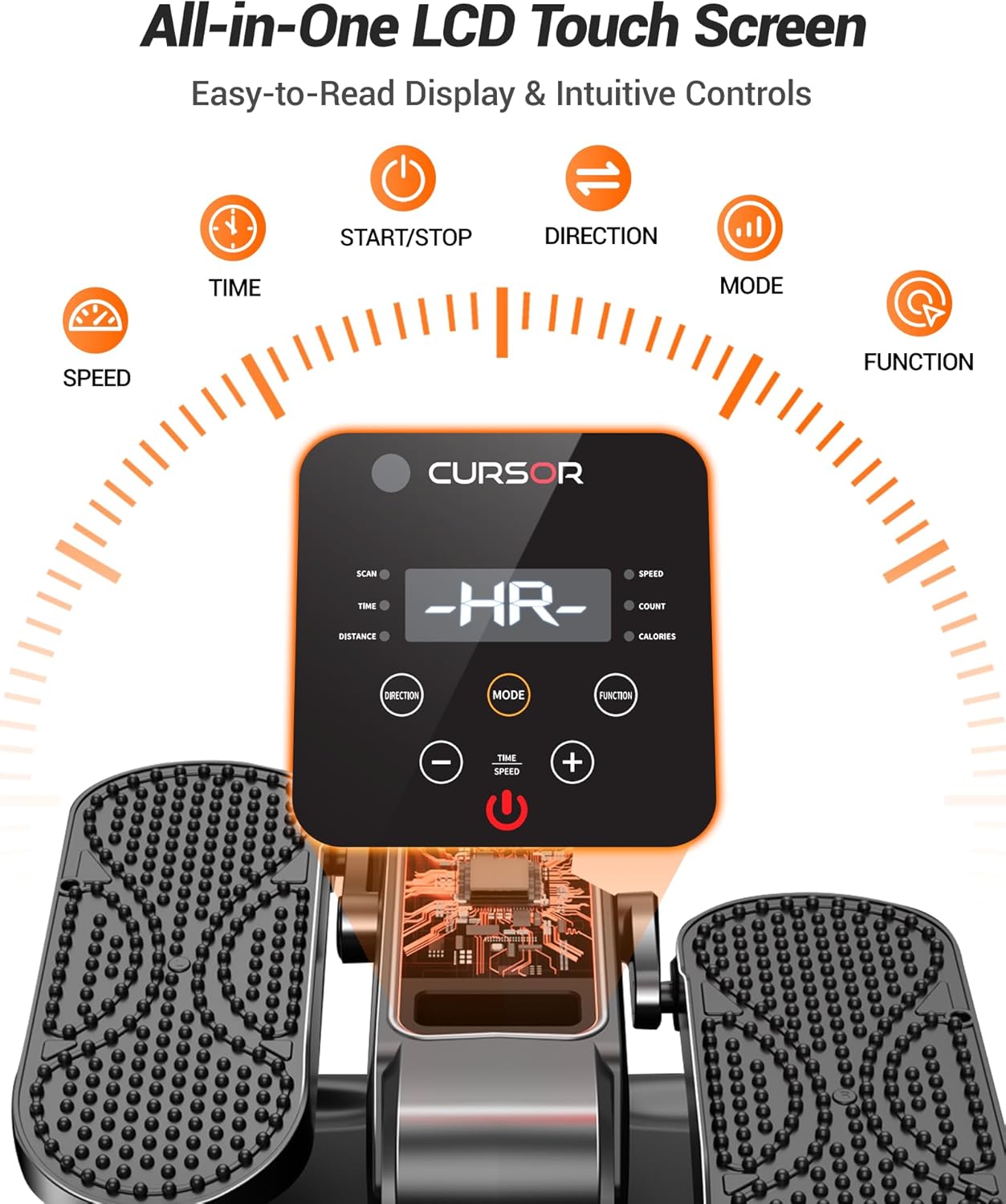 Under Desk Elliptical Machine Seated Pedal Exerciser | Quiet Leg Exerciser While Sitting, Mini Portable Leg Exercise Machine with Remote, Adjustable 12-Speeds, Manual & Auto Mode