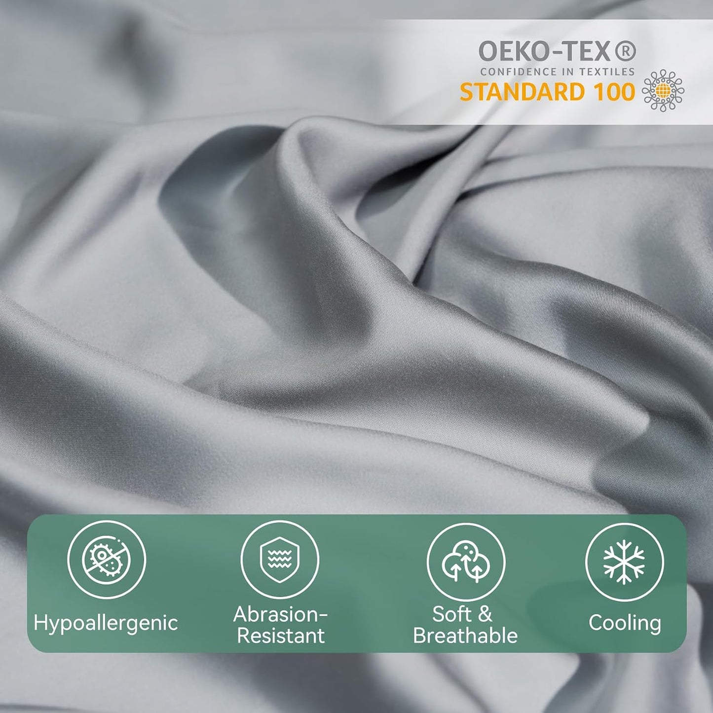 Cooling Curved Pillowcase for Side Sleeper Pillow - Rayon Derived from Bamboo Pillowcase with Zipper, Breathable and Soft Silky Cover for Hot Sleeper Protecting Hair & Skin Queen Size 2 Pack, White