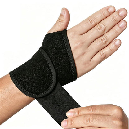 Wrist Brace Wrist Wraps for Carpal Tunnel 2 Pack Wrist Brace Compression Straps Hand Support, Adjustable Wrist Support for Arthritis and Tendinitis, Joint Pain Relief (Black)