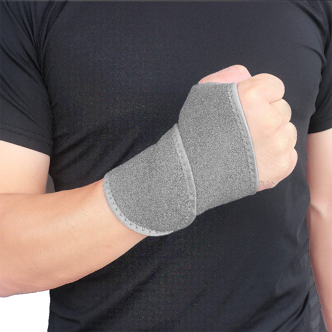Wrist Brace Wrist Wraps for Carpal Tunnel 2 Pack Wrist Brace Compression Straps Hand Support, Adjustable Wrist Support for Arthritis and Tendinitis, Joint Pain Relief (Black)