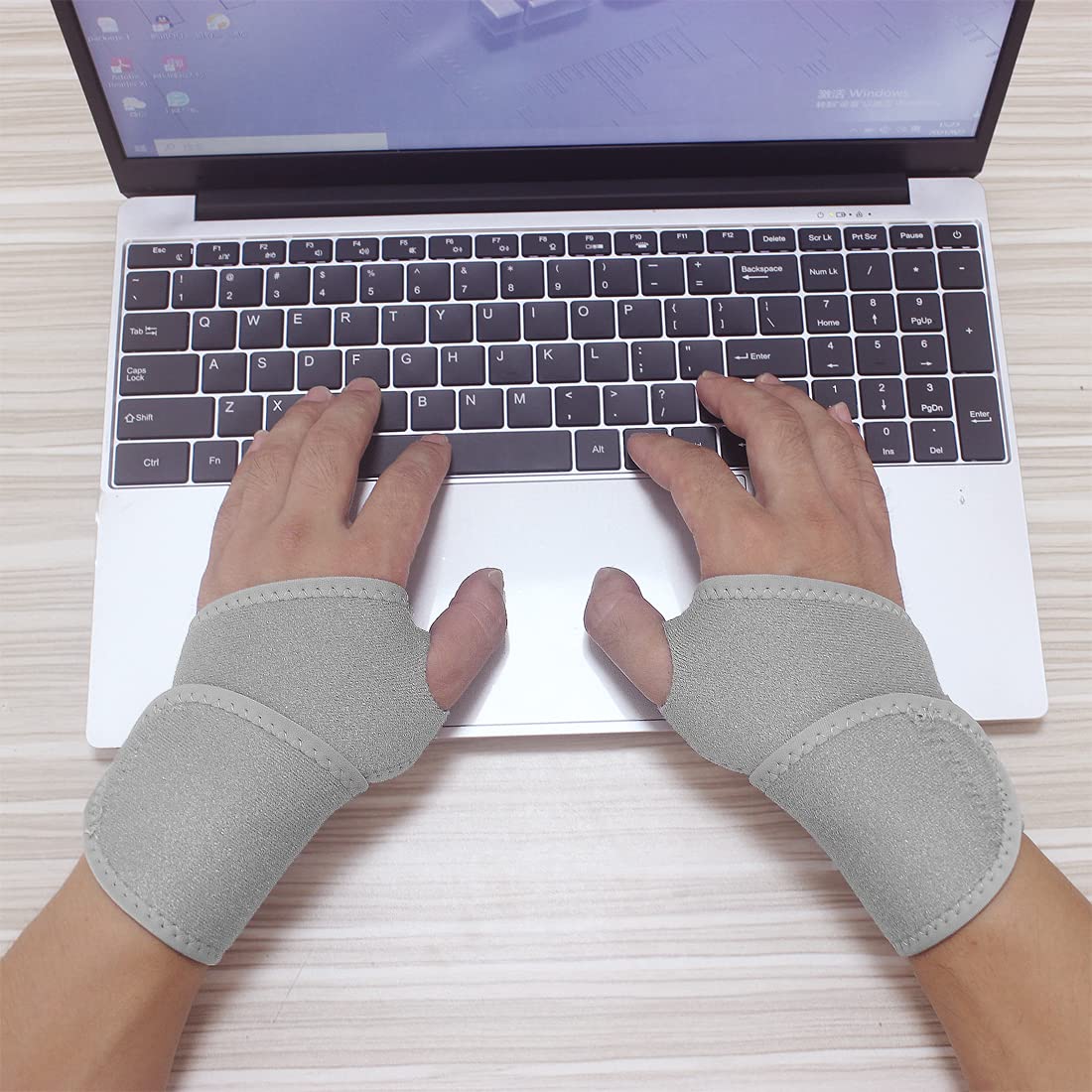 Wrist Brace Wrist Wraps for Carpal Tunnel 2 Pack Wrist Brace Compression Straps Hand Support, Adjustable Wrist Support for Arthritis and Tendinitis, Joint Pain Relief (Black)