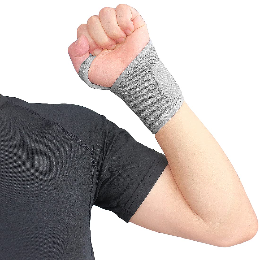 Wrist Brace Wrist Wraps for Carpal Tunnel 2 Pack Wrist Brace Compression Straps Hand Support, Adjustable Wrist Support for Arthritis and Tendinitis, Joint Pain Relief (Black)