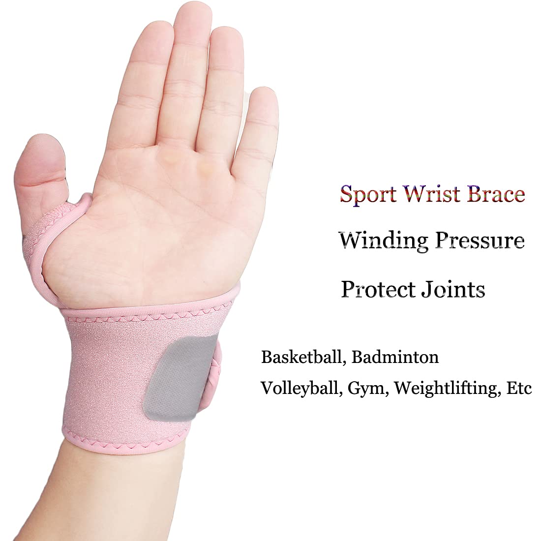 Wrist Brace Wrist Wraps for Carpal Tunnel 2 Pack Wrist Brace Compression Straps Hand Support, Adjustable Wrist Support for Arthritis and Tendinitis, Joint Pain Relief (Black)