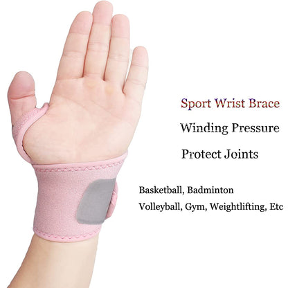 Wrist Brace Wrist Wraps for Carpal Tunnel 2 Pack Wrist Brace Compression Straps Hand Support, Adjustable Wrist Support for Arthritis and Tendinitis, Joint Pain Relief (Black)