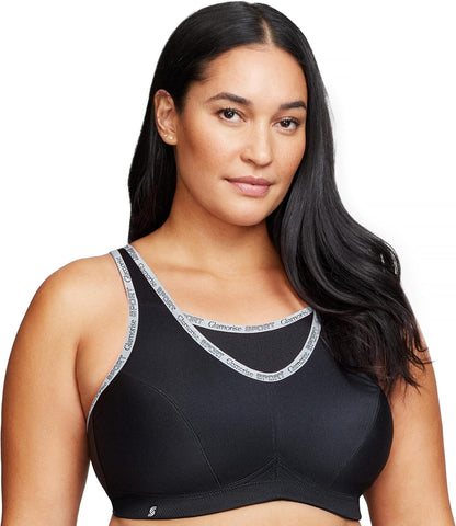 Full Figure Plus Size No-Bounce Camisole Sports Bra Wirefree #1066 - Colors A