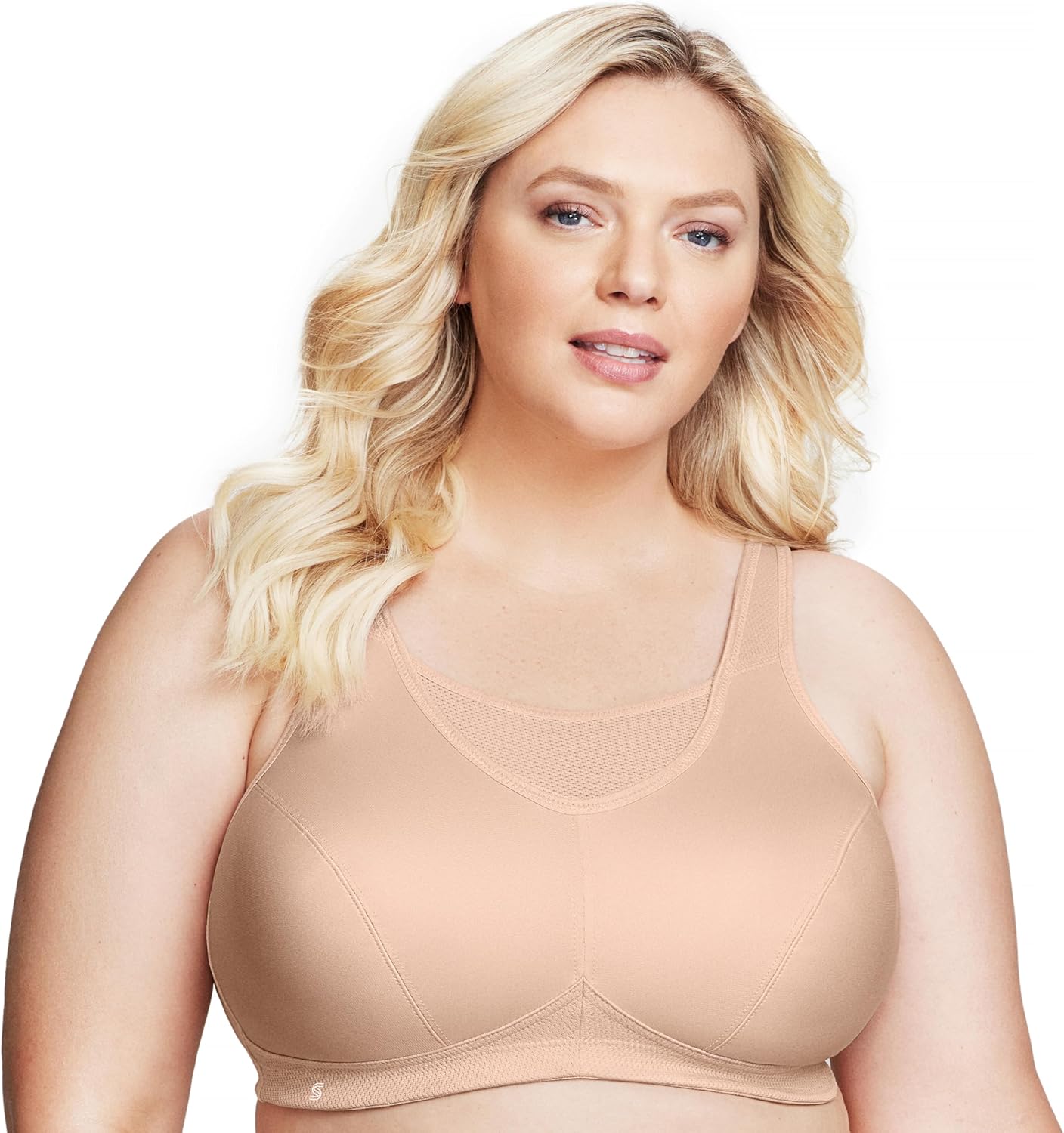 Full Figure Plus Size No-Bounce Camisole Sports Bra Wirefree #1066 - Colors A
