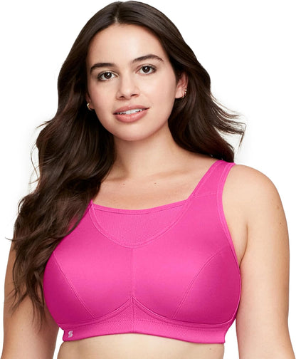 Full Figure Plus Size No-Bounce Camisole Sports Bra Wirefree #1066 - Colors A