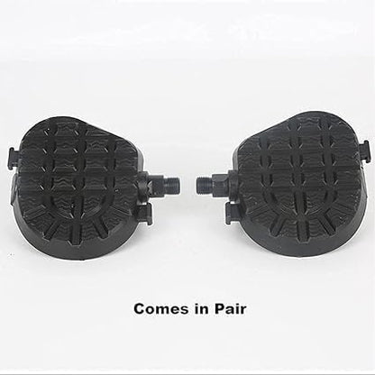 1/2 9/16Exercise Bike Pedals for Indoor Bike, Stationary Bike, Spin Bike, Gym Pedals with Toe Clips, 1 Pair