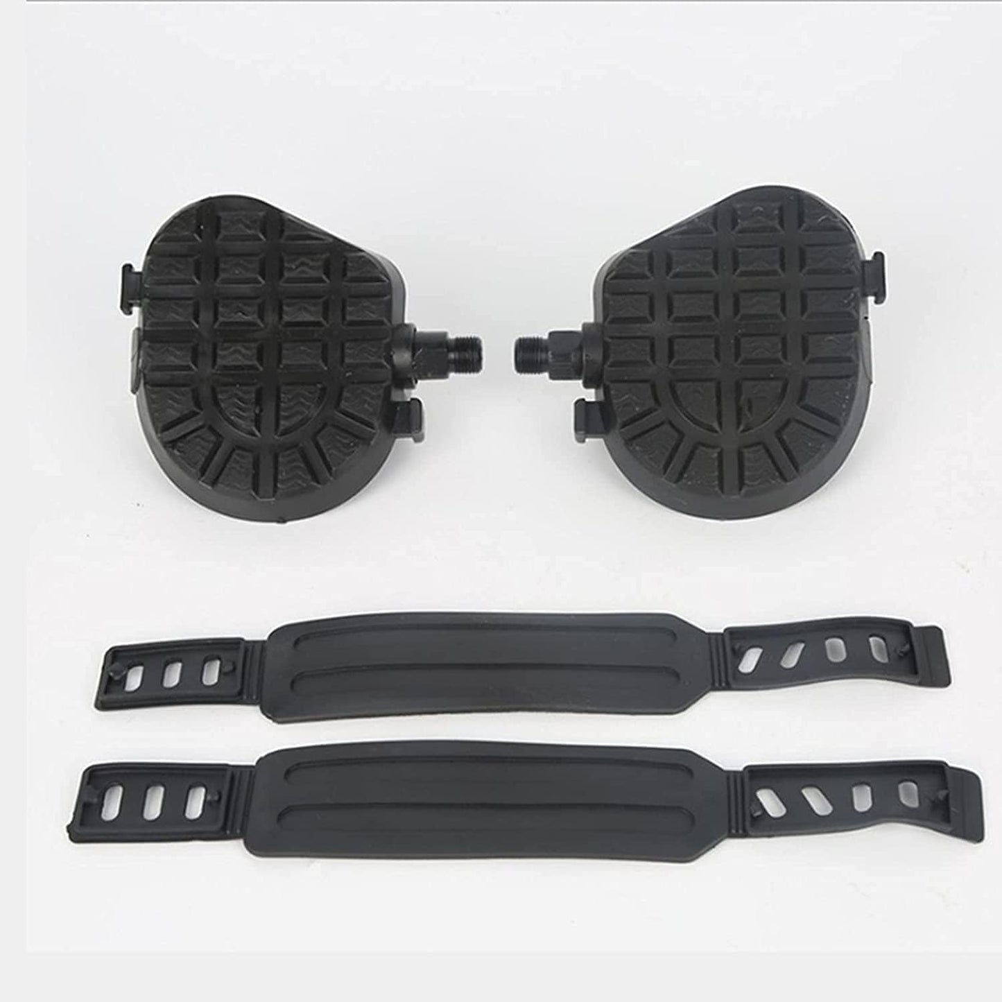 1/2 9/16Exercise Bike Pedals for Indoor Bike, Stationary Bike, Spin Bike, Gym Pedals with Toe Clips, 1 Pair
