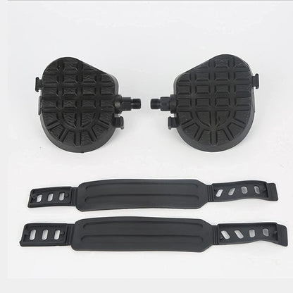 1/2 9/16Exercise Bike Pedals for Indoor Bike, Stationary Bike, Spin Bike, Gym Pedals with Toe Clips, 1 Pair