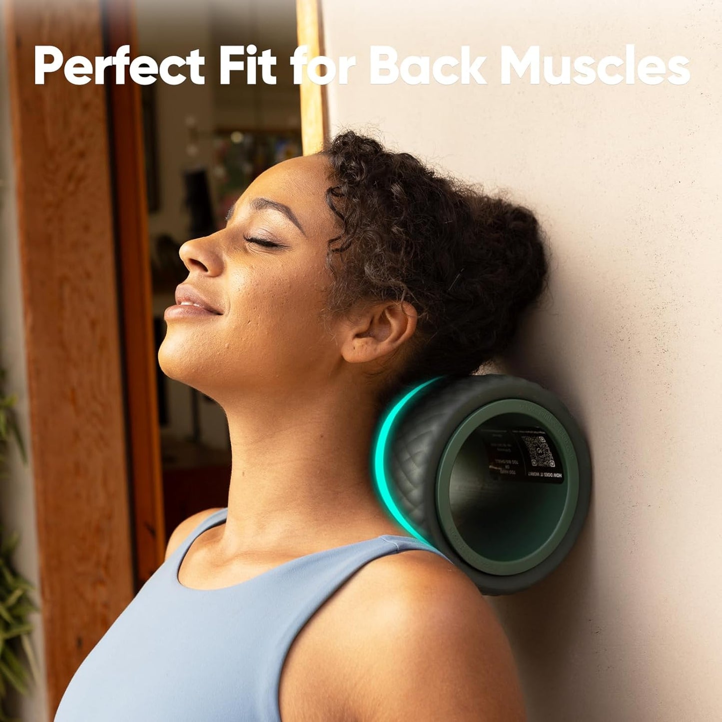 Back Roller - Deep Tissue Massage Wheel, Yoga Wheel & Back Stretcher for Pain Relief (6'')