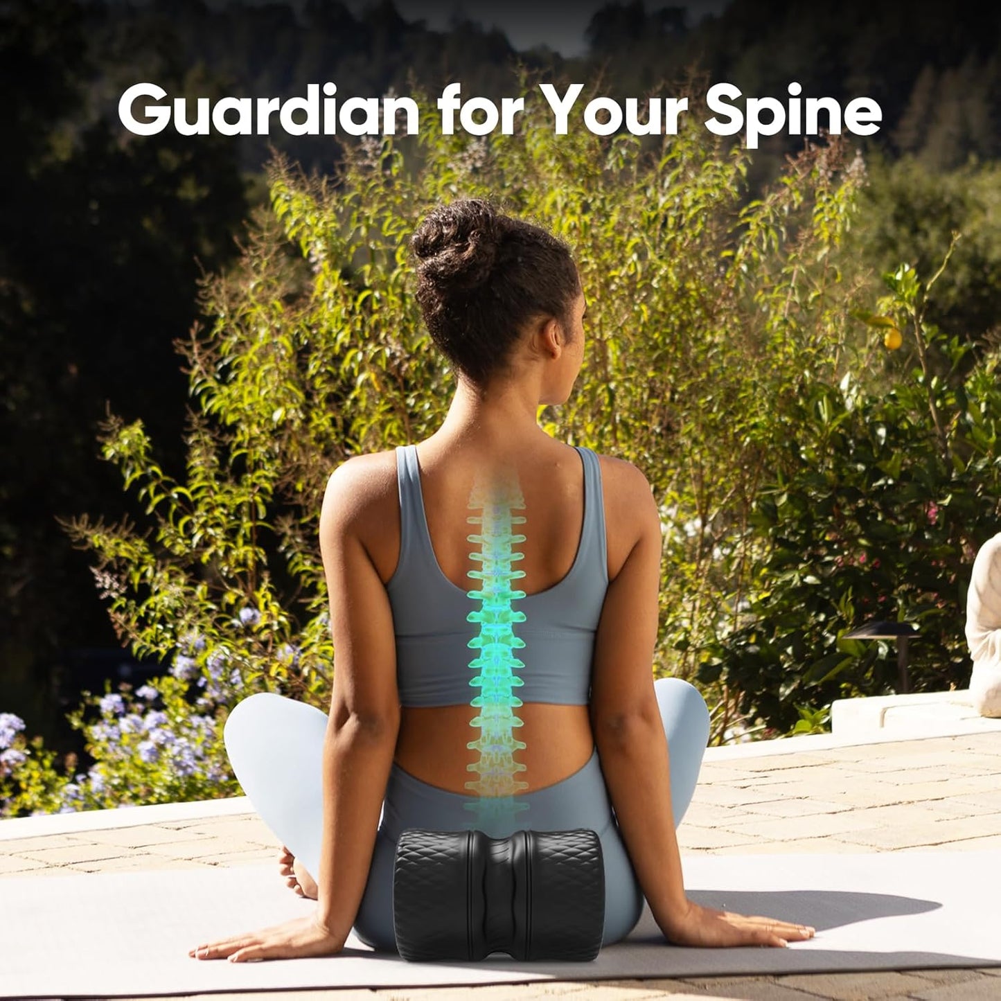 Back Roller - Deep Tissue Massage Wheel, Yoga Wheel & Back Stretcher for Pain Relief (6'')