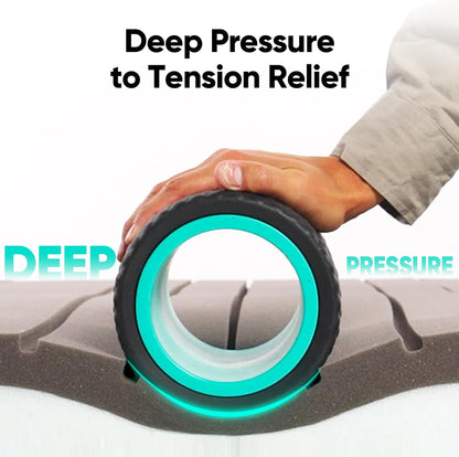 Back Roller - Deep Tissue Massage Wheel, Yoga Wheel & Back Stretcher for Pain Relief (6'')
