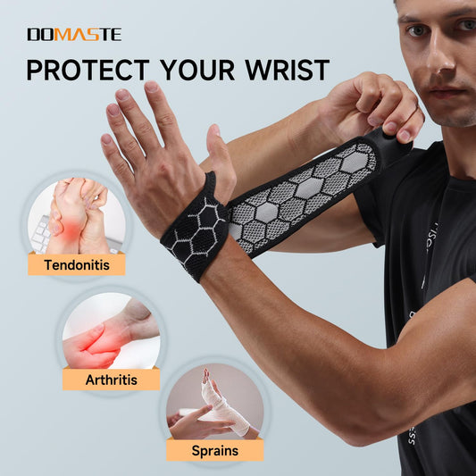 Sport Slim Wrist Wrap - Wrist Brace for Carpal Tunnel Relief, Neoprene-Free Compression Wrist Support for Workout, Adjustable Wrist Guards Fit Right Left Hand(Violet, Pack of 1)