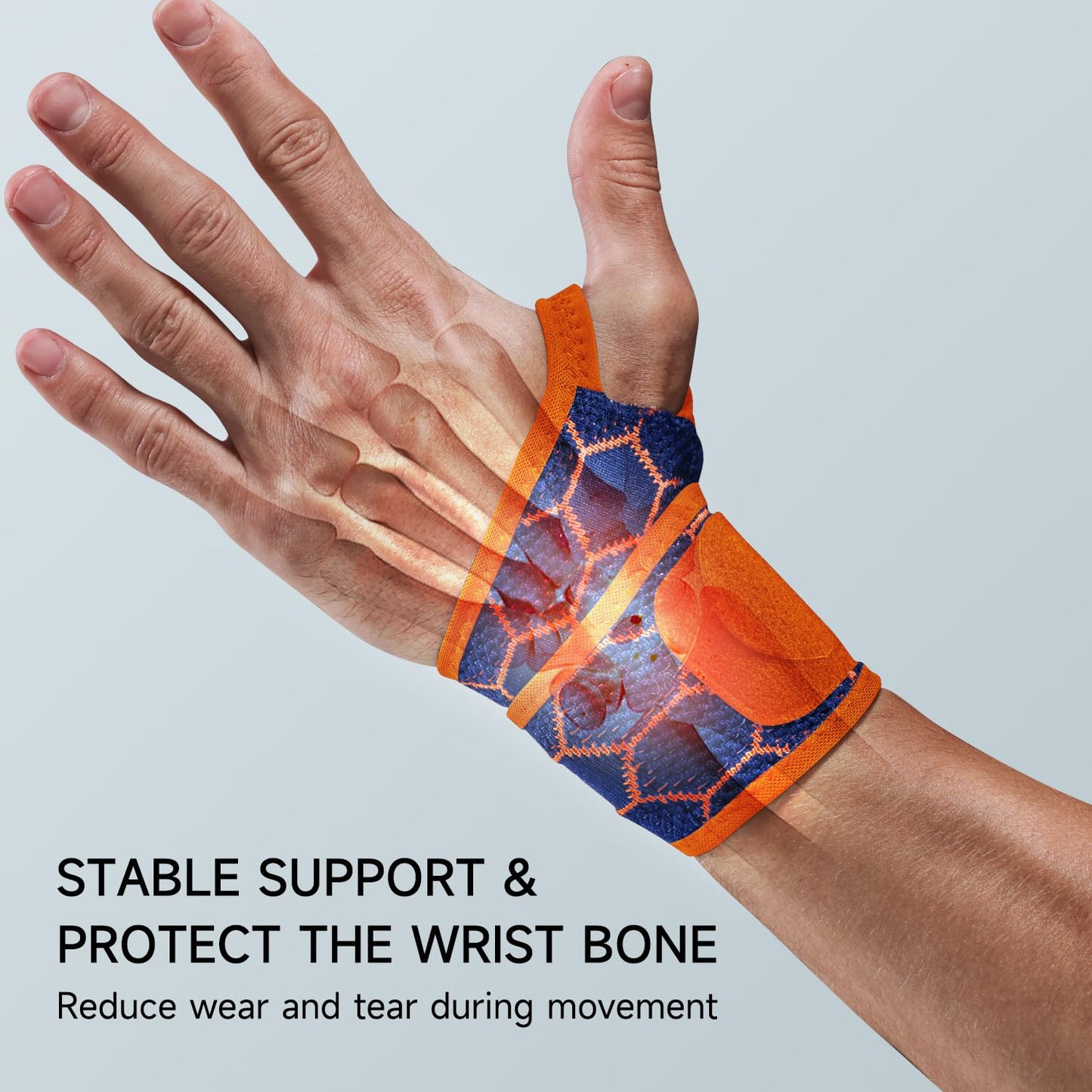 Sport Slim Wrist Wrap - Wrist Brace for Carpal Tunnel Relief, Neoprene-Free Compression Wrist Support for Workout, Adjustable Wrist Guards Fit Right Left Hand(Violet, Pack of 1)