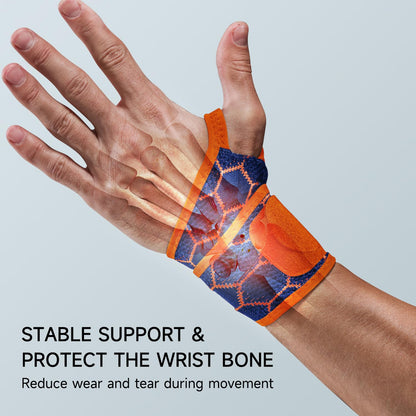 Sport Slim Wrist Wrap - Wrist Brace for Carpal Tunnel Relief, Neoprene-Free Compression Wrist Support for Workout, Adjustable Wrist Guards Fit Right Left Hand(Violet, Pack of 1)