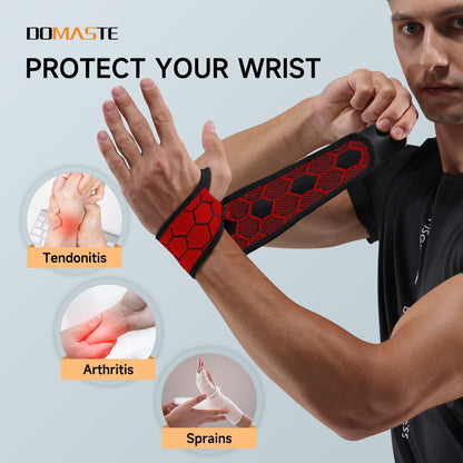 Sport Slim Wrist Wrap - Wrist Brace for Carpal Tunnel Relief, Neoprene-Free Compression Wrist Support for Workout, Adjustable Wrist Guards Fit Right Left Hand(Violet, Pack of 1)