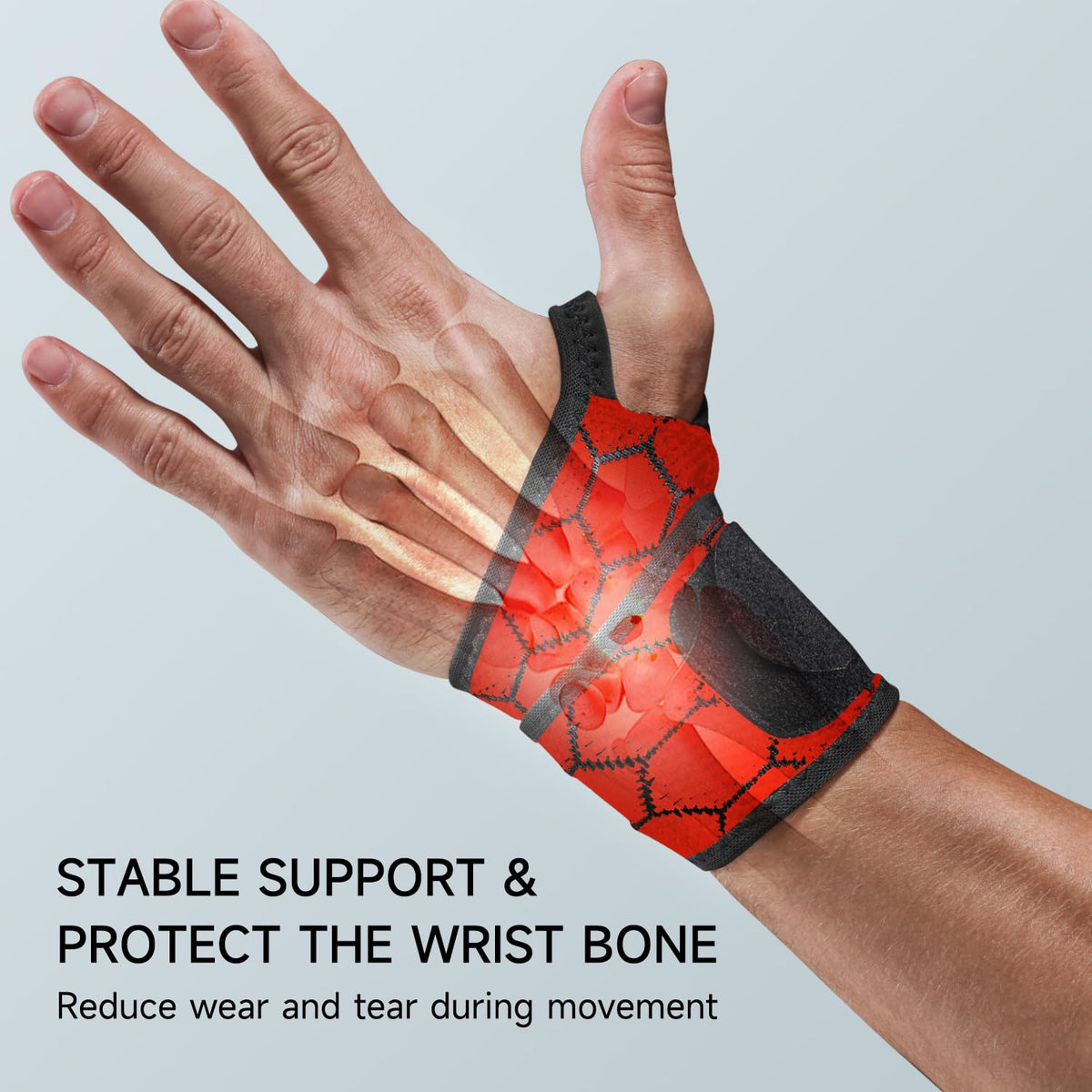 Sport Slim Wrist Wrap - Wrist Brace for Carpal Tunnel Relief, Neoprene-Free Compression Wrist Support for Workout, Adjustable Wrist Guards Fit Right Left Hand(Violet, Pack of 1)