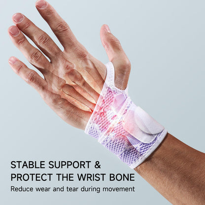 Sport Slim Wrist Wrap - Wrist Brace for Carpal Tunnel Relief, Neoprene-Free Compression Wrist Support for Workout, Adjustable Wrist Guards Fit Right Left Hand(Violet, Pack of 1)