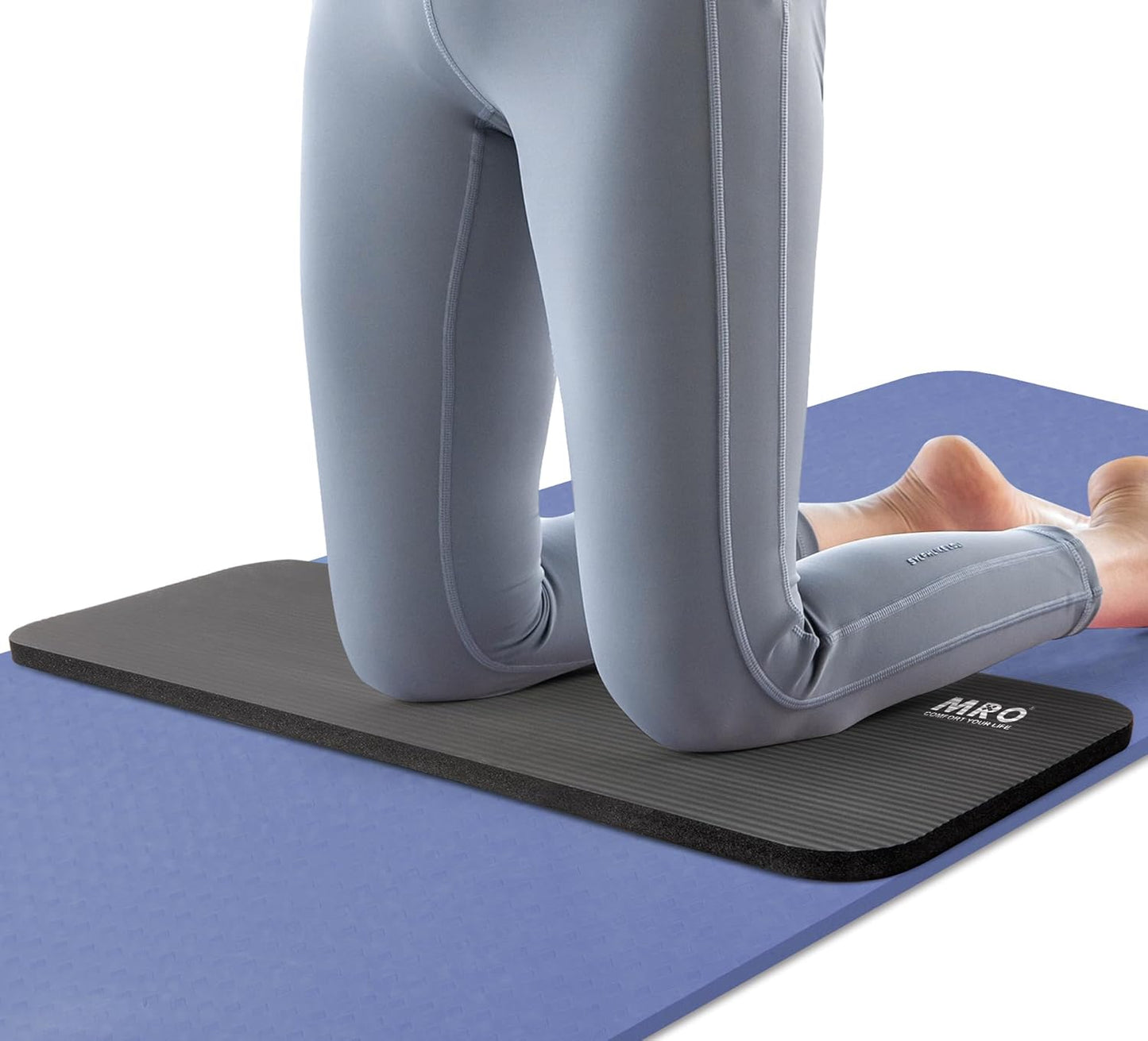 Yoga Knee Pad Cushion –Premium Exercise Knee Pad - Eliminate Pain During Home Workout - Extra Padding & Support for Knees, Wrists, Elbows - Complements Your Yoga Mat 24''X10''X0.6''