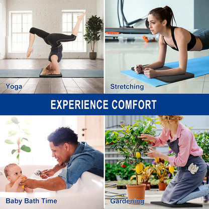 Yoga Knee Pad Cushion –Premium Exercise Knee Pad - Eliminate Pain During Home Workout - Extra Padding & Support for Knees, Wrists, Elbows - Complements Your Yoga Mat 24''X10''X0.6''