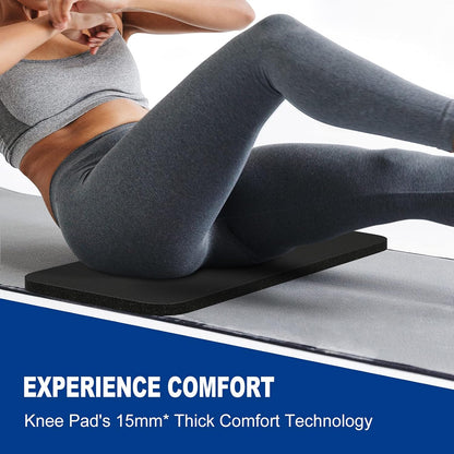 Yoga Knee Pad Cushion –Premium Exercise Knee Pad - Eliminate Pain During Home Workout - Extra Padding & Support for Knees, Wrists, Elbows - Complements Your Yoga Mat 24''X10''X0.6''