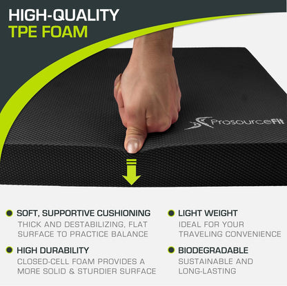 Exercise Balance Pad, Non-Slip Cushioned Foam Mat & Knee Pad for Fitness and Stability Training, Yoga, Physical Therapy