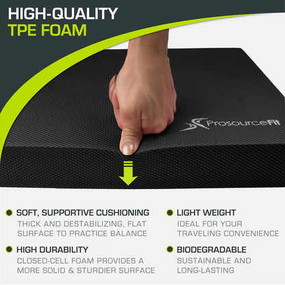 Exercise Balance Pad, Non-Slip Cushioned Foam Mat & Knee Pad for Fitness and Stability Training, Yoga, Physical Therapy