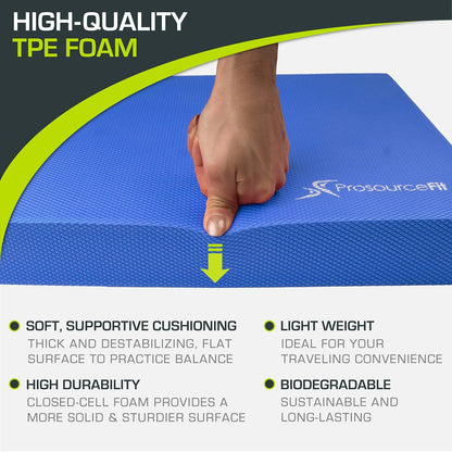Exercise Balance Pad, Non-Slip Cushioned Foam Mat & Knee Pad for Fitness and Stability Training, Yoga, Physical Therapy