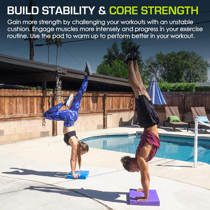 Exercise Balance Pad, Non-Slip Cushioned Foam Mat & Knee Pad for Fitness and Stability Training, Yoga, Physical Therapy