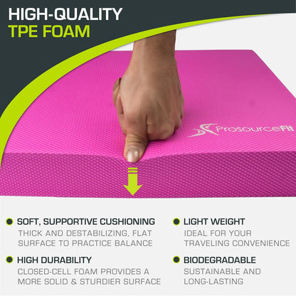Exercise Balance Pad, Non-Slip Cushioned Foam Mat & Knee Pad for Fitness and Stability Training, Yoga, Physical Therapy