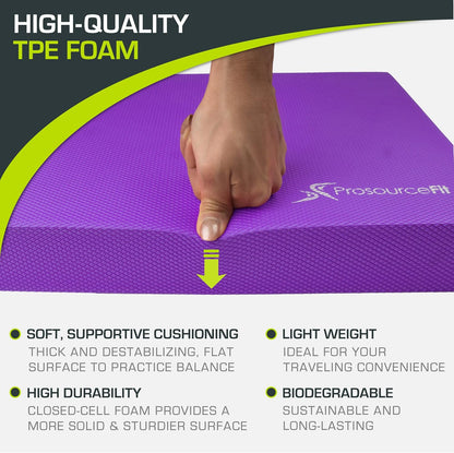 Exercise Balance Pad, Non-Slip Cushioned Foam Mat & Knee Pad for Fitness and Stability Training, Yoga, Physical Therapy