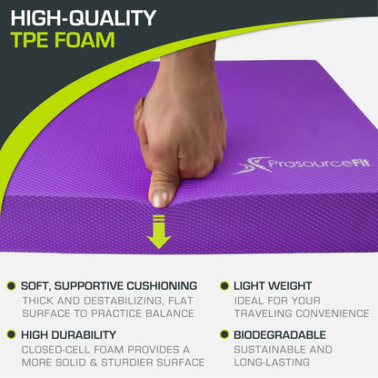 Exercise Balance Pad, Non-Slip Cushioned Foam Mat & Knee Pad for Fitness and Stability Training, Yoga, Physical Therapy