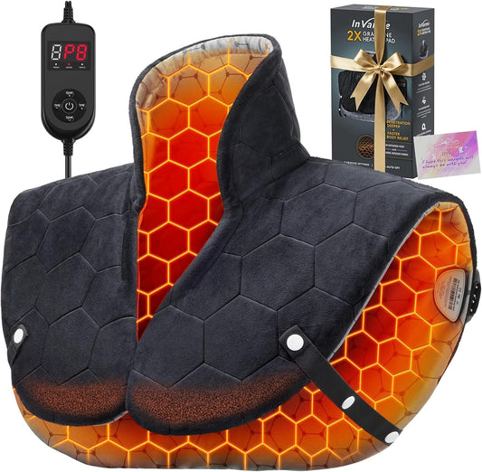 2X Graphene-Infused Heating Pad for Neck and Shoulders and Back