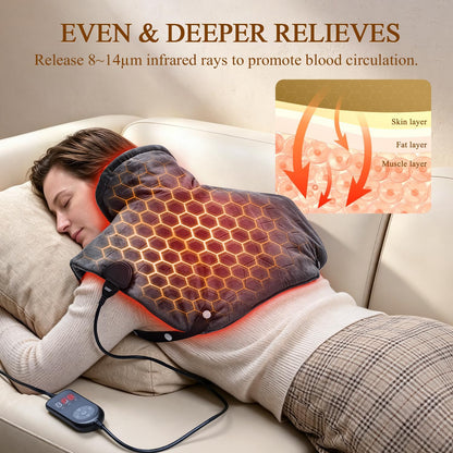 2X Graphene-Infused Heating Pad for Neck and Shoulders and Back
