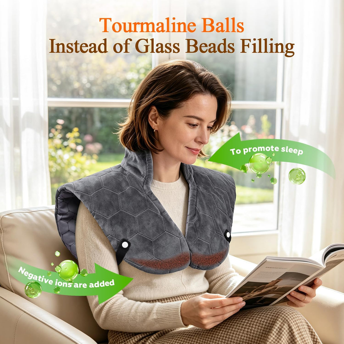 2X Graphene-Infused Heating Pad for Neck and Shoulders and Back